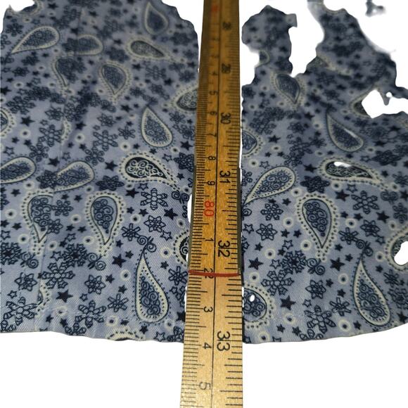 Attore Camicia Mens XXXL Long Sleeve Button Down Shirt Blue Paisley Flip Cuffs - Picture 7 of 11